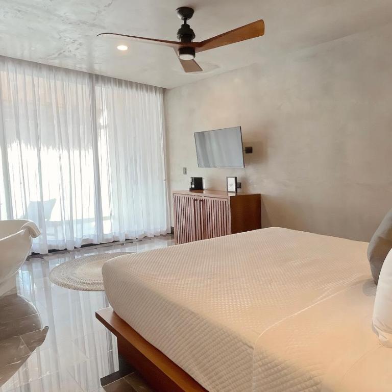 Hotel Amainah Bacalar Adults Only - Suite con cama extragrande y vistas al mar - 6