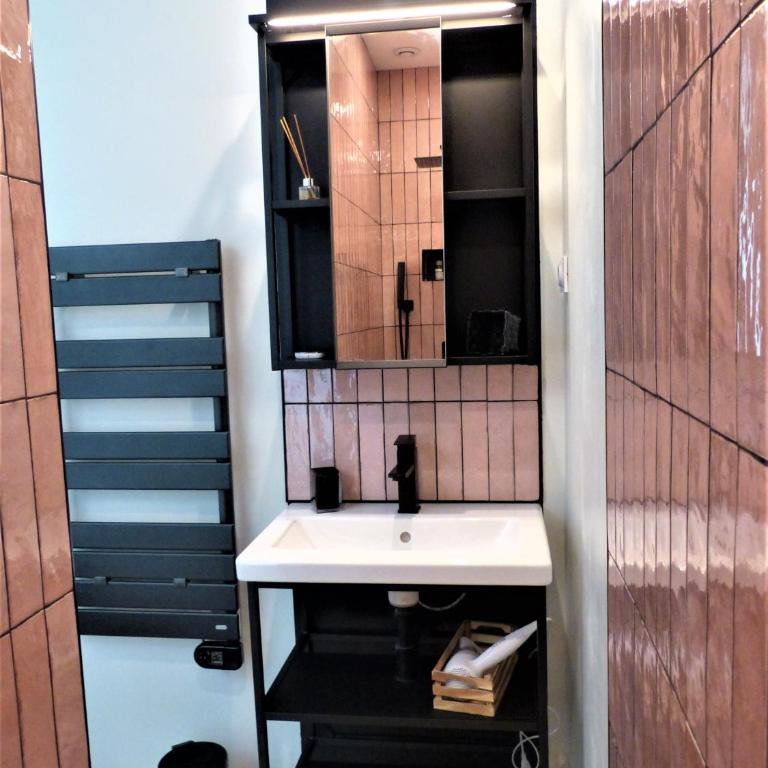 Coeur Rouennais 4P - Centre historique - Rue piétonne - Internet -Wifi - Chambre Quadruple avec Douche - 21