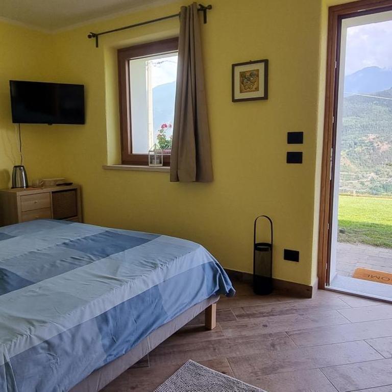Lo Noyer et les Roses - Camera Matrimoniale/Doppia con Letti Singoli con Vista Montagna - 3