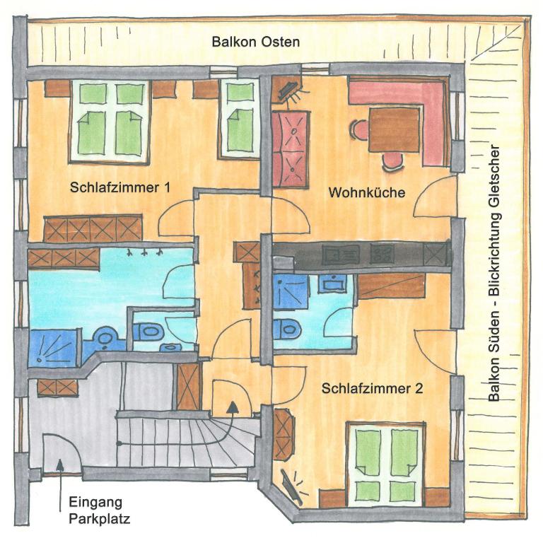 Haus Sunnseiten - Apartment mit Balkon - 13