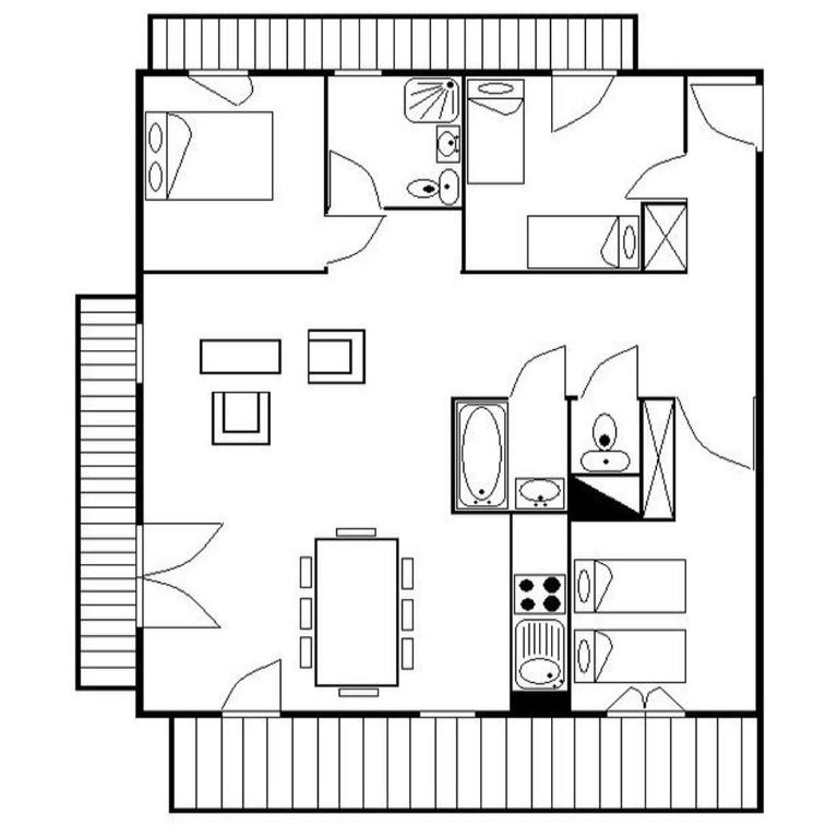Appartement rénové 8 pers - Balcon, Sauna & Hammam, WIFI - FR-1-344-770 - Appartement - 13