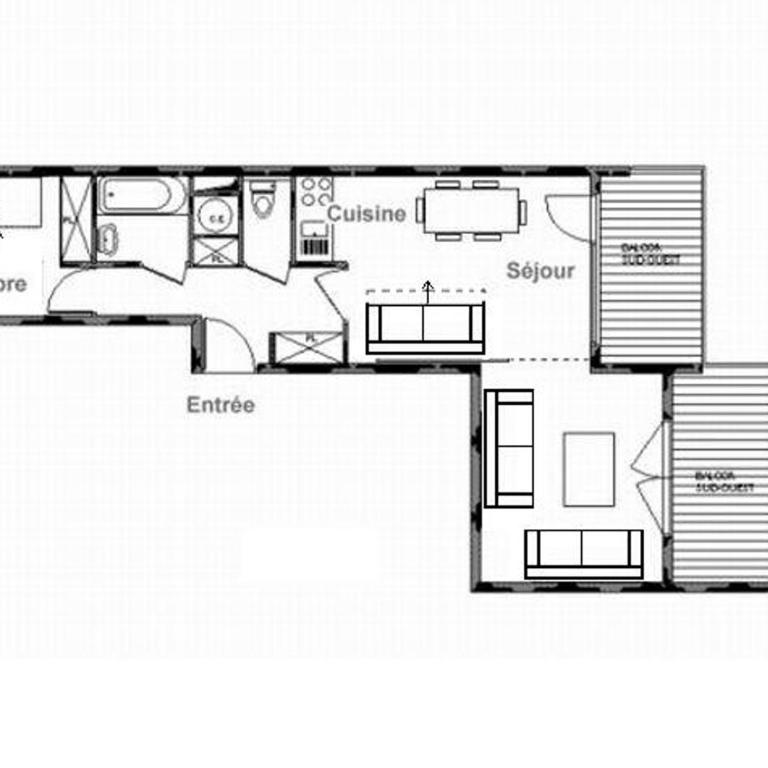 Appartement lumineux près des pistes avec balcon - FR-1-344-929 - Appartement - 2