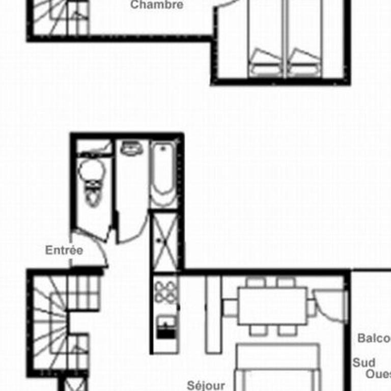 Duplex 6 pers proche des pistes avec balcon - FR-1-344-1003 - Appartement - 4