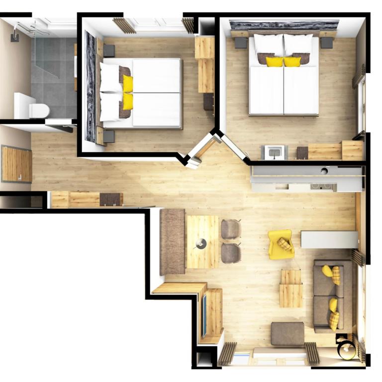 Arcade Apartments & Spa - Apartment mit 2 Schlafzimmern - 20