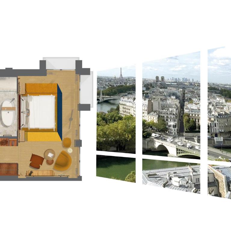 SO/ Paris Hotel - Studio Junior Suite mit Balkon – Blick auf Paris - 1