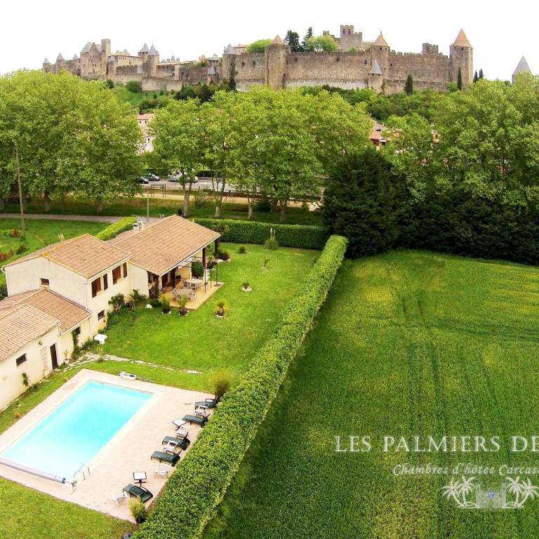 Chambres d'hôtes Les Palmiers de la Cité - Doppelzimmer mit einem Bad mit Dusche - 1