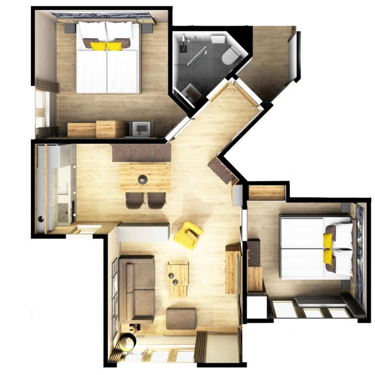 Arcade Apartments & Spa - Apartment mit 2 Schlafzimmern - 22