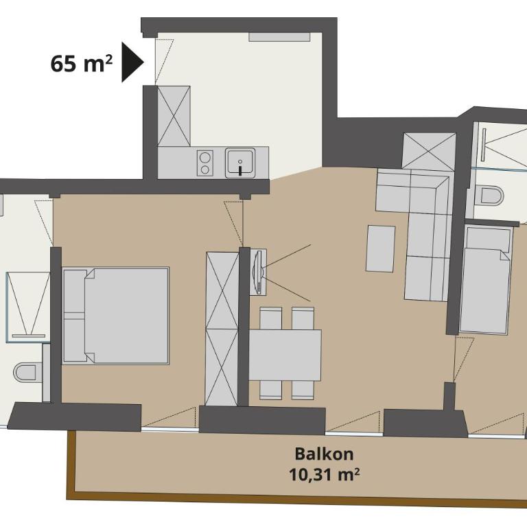 Steinergut Apartments - Apartment mit 2 Schlafzimmern - 7
