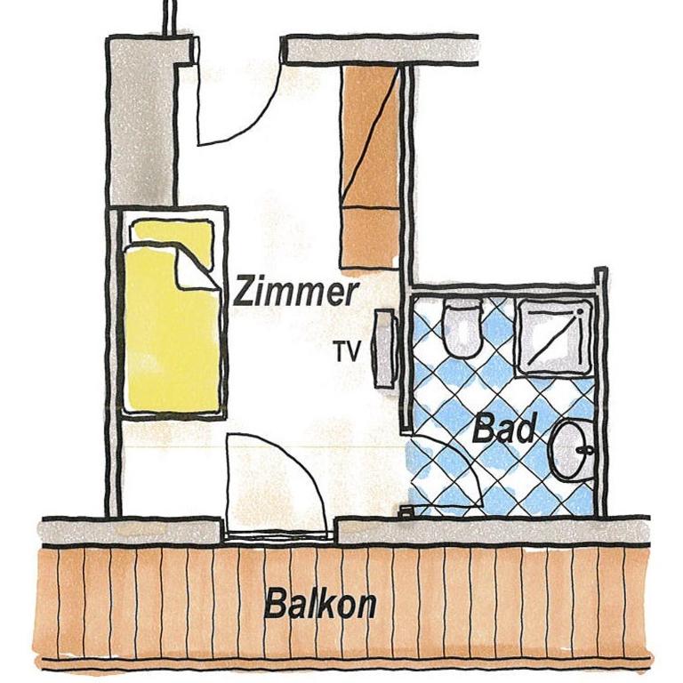 Hotel Alpenhof - Einzelzimmer mit Balkon - 1