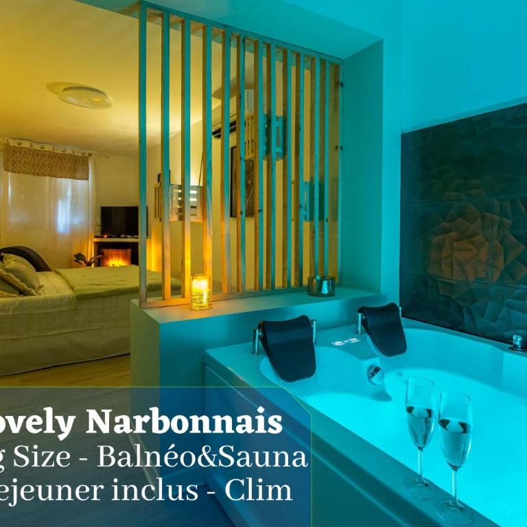 Le Lovely Narbonnais - Balneo & Sauna - One-Bedroom Apartment - 31