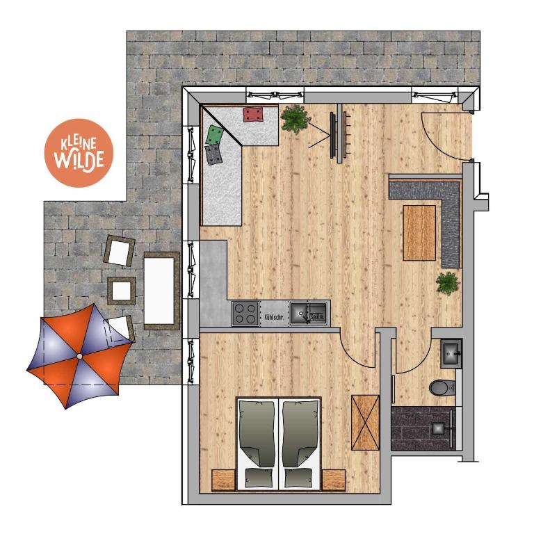 Kleine Wilde - Entdeckerquartier Allgäu - Apartment mit Dusche - 17