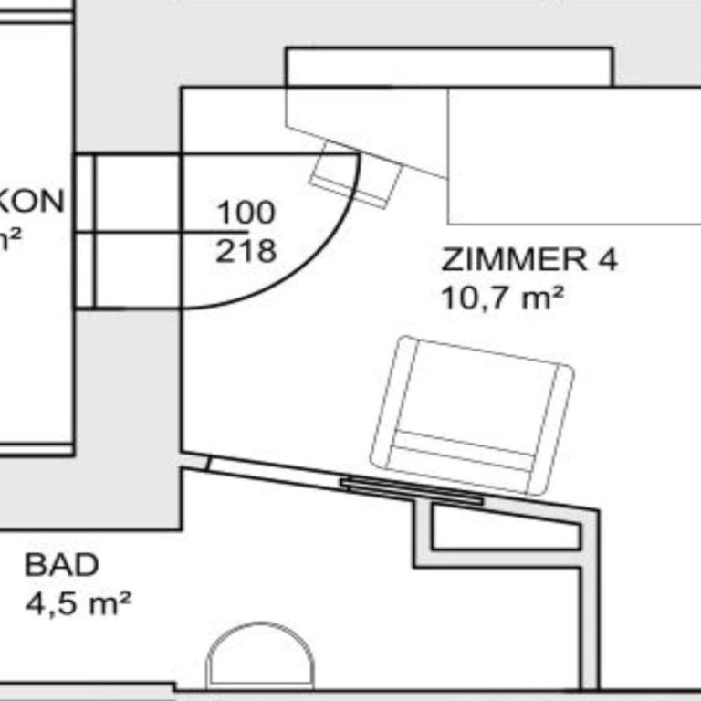 Pension Appartements Gabriele - Einzelzimmer mit Balkon - 3