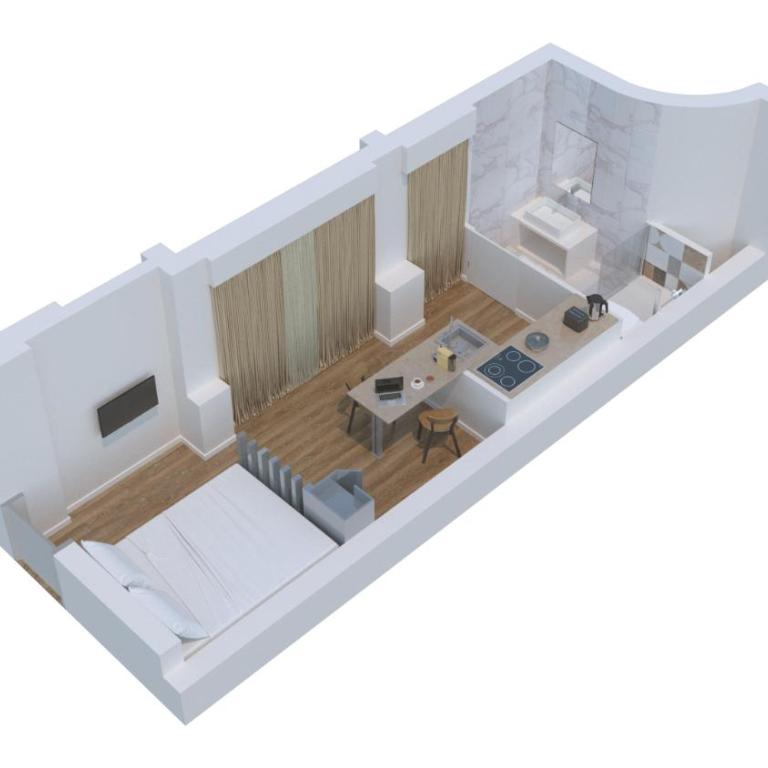 Yuna Blanche - Serviced Apartments - Studio Rez-de-Jardin au Calme sur Cour - 20 m2 - 5