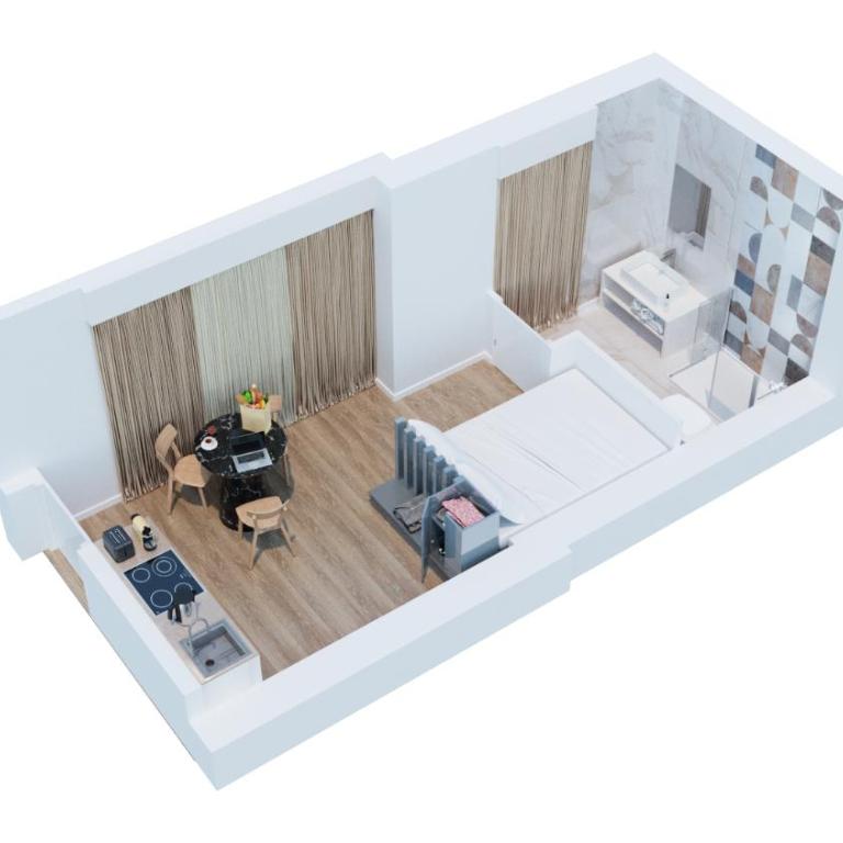 Yuna Blanche - Serviced Apartments - Studio au 1er Étage au Calme sur Cour - 18 m2 - 6
