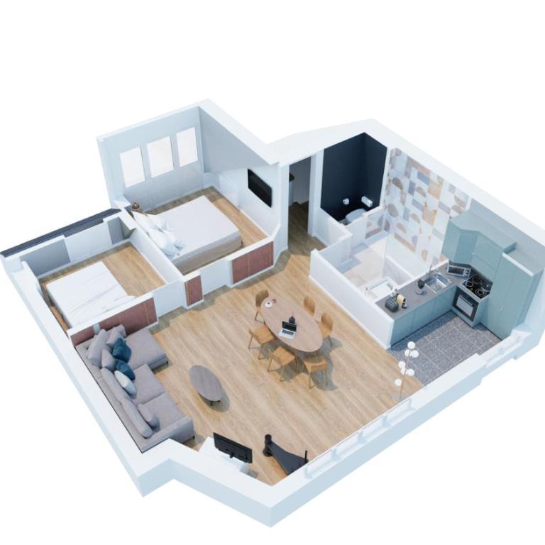 Yuna Blanche - Serviced Apartments - Duplex 3 Chambres au Calme sur Cour - 76 m2 - 12