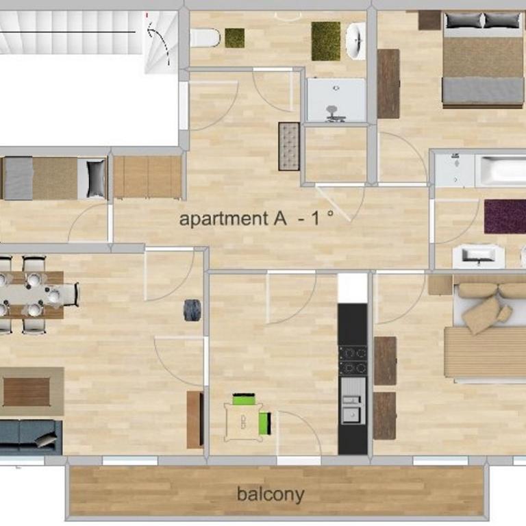 Appartements Tamperhof - Apartment mit Balkon - 9