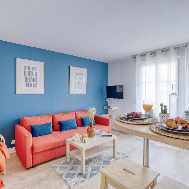 Le bleu, très bien situé 1mn centre commerciale, Disney PARKING GRATUIT - Apartamento de 1 dormitorio - 9
