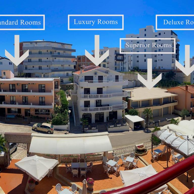 Hotel Kleopatra - Standardna Dvokrevetna Soba sa Bračnim Krevetom, Balkonom i Pogledom na More i Bazen - 1