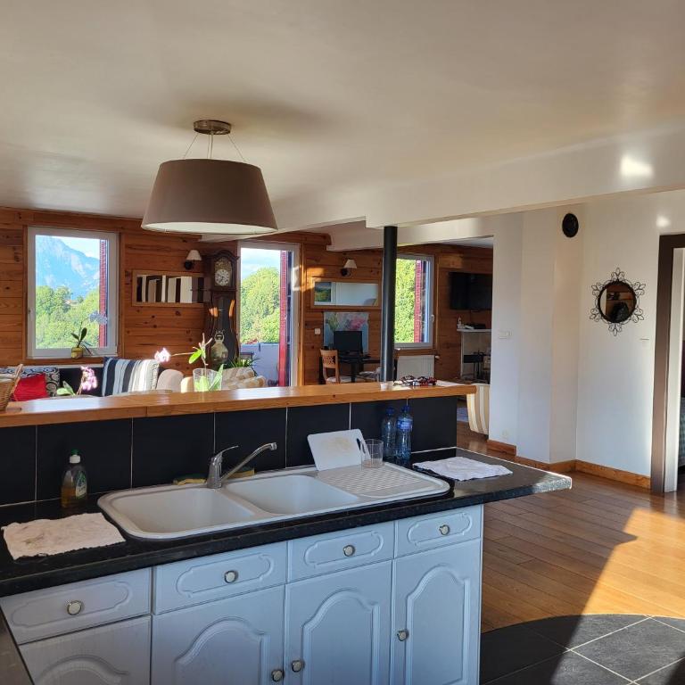 Dans un village savoyard a 1000 m d'altitude bel appartement spacieux de140m2 avec vue magnifique sur la montagne - Appartement avec Vue sur la Montagne - 3