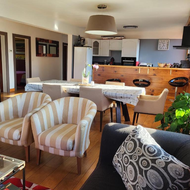 Dans un village savoyard a 1000 m d'altitude bel appartement spacieux de140m2 avec vue magnifique sur la montagne - Appartement avec Vue sur la Montagne - 13