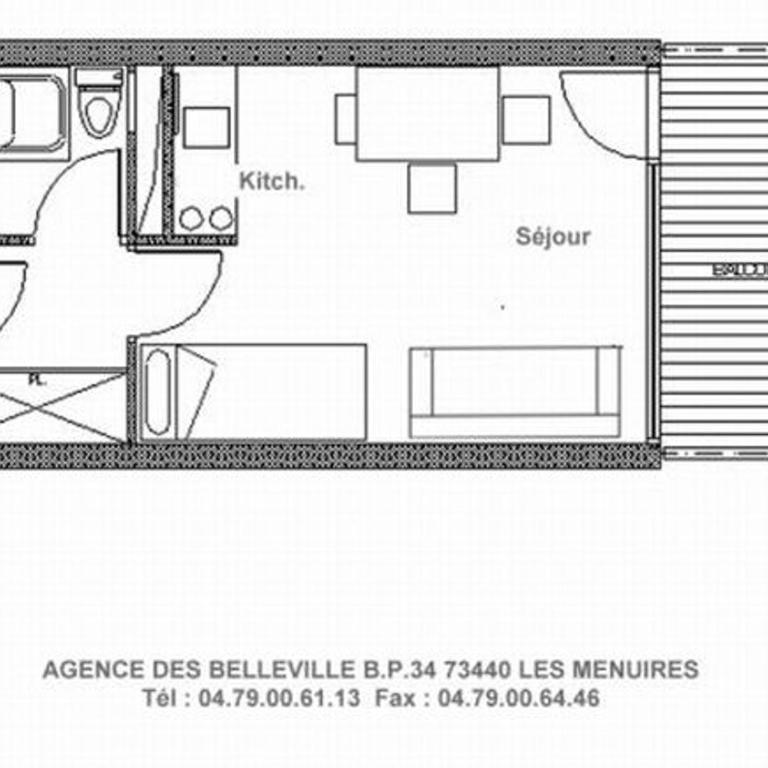 Studio lumineux avec balcon au pied des pistes - FR-1-344-175 - Estudio - 2