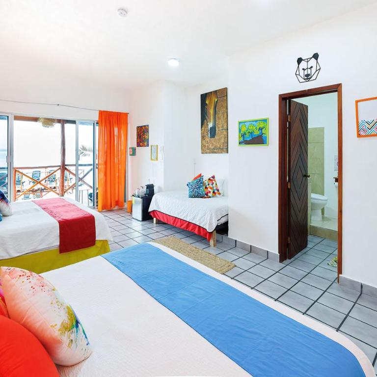 El Búho Lagoon Bacalar - Habitación Familiar con vistas al lago - 9