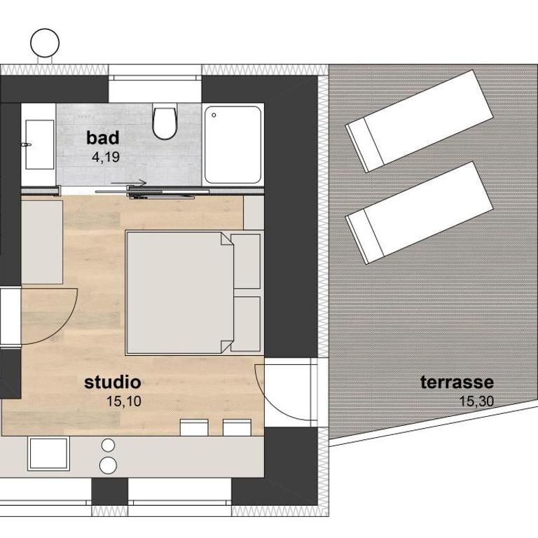 Spatla - Studio mit Bergblick - 3
