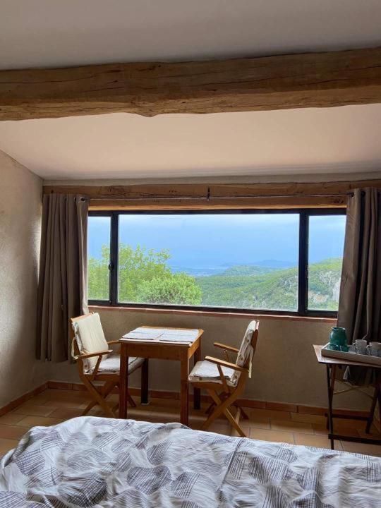 Le Cabanon de Gourdon bergerie rénové en pierre vue mer - Doppelzimmer mit eigenem Bad - 8