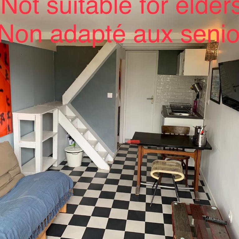 ECO STUDIOS mezzanine wifi stationnement rue gratuit terrasse dans jardin - Maison de Vacances - 8