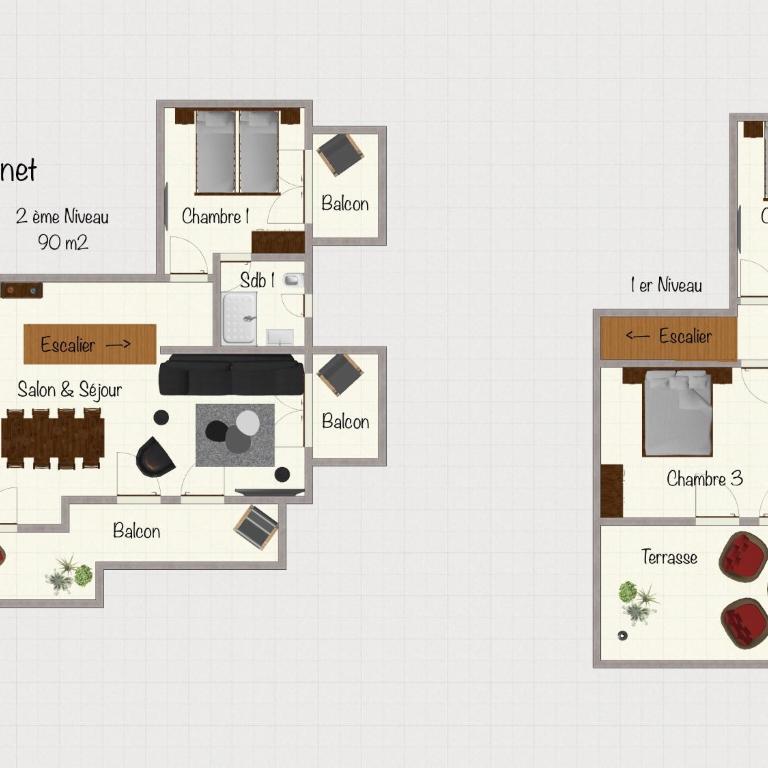 Hameau des Prodains - Résidence - Appartement en Duplex - 12