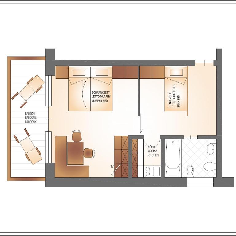 Residence Pfeifhofer - Monolocale con Balcone - 2