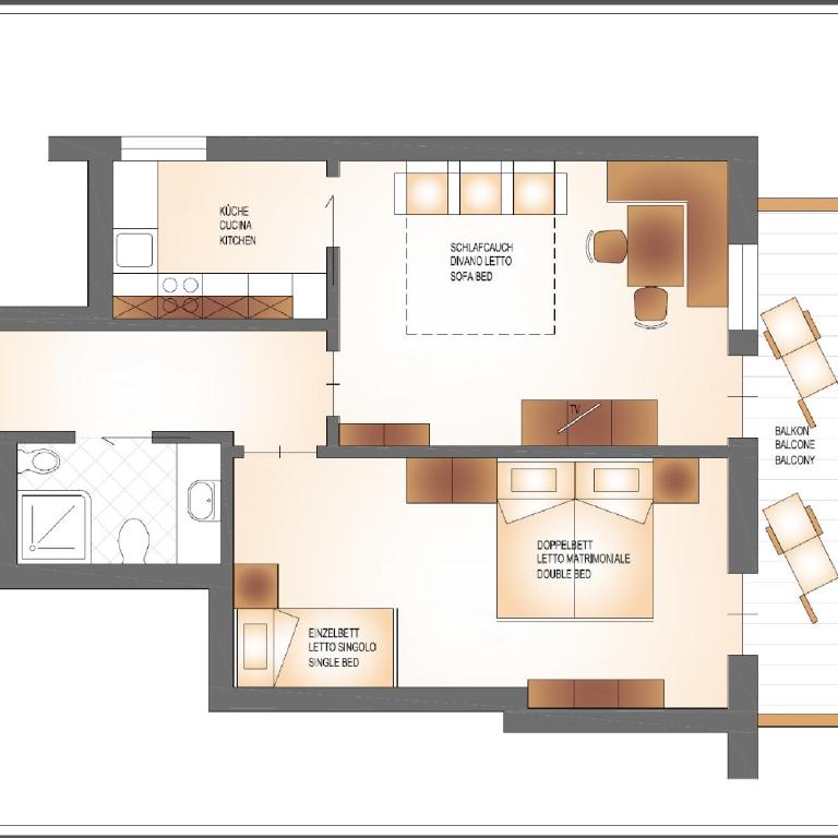 Residence Pfeifhofer - Appartamento con 1 Camera da Letto e Balcone - 2