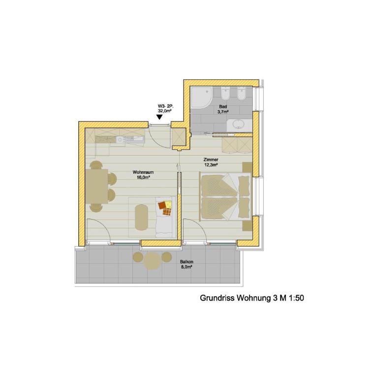 B&B - Apartments Sunnwies - Apartment mit Balkon - Neubau - 2