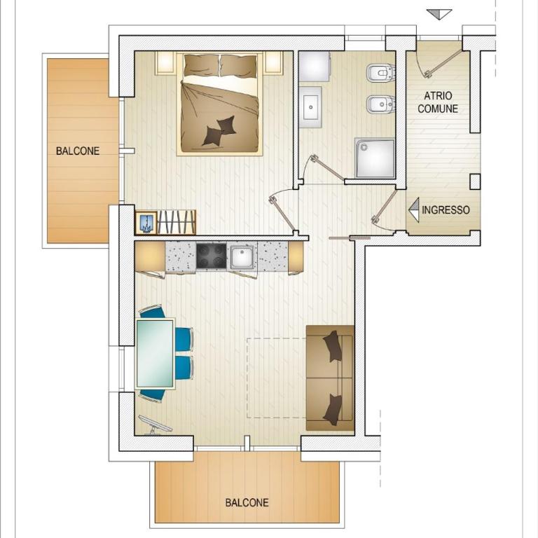 Pianeta Oro Chalet Allegra - Appartamento con Balcone - 2