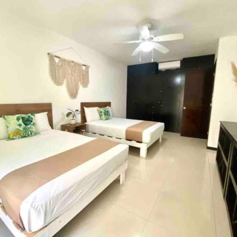 Departamento en el centro de Playa del Carmen excelente ubicación internet fibra óptica - Apartamento de 2 dormitorios - 9