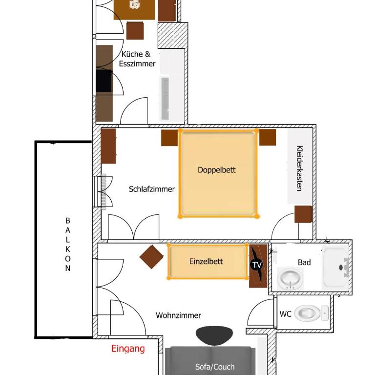 Gästehaus Rader - Apartment mit Balkon - 14