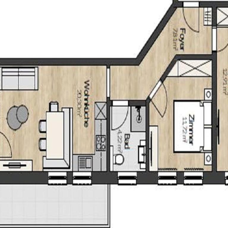 A CASA Granat - Apartment mit 2 Schlafzimmern und Terrasse - 8