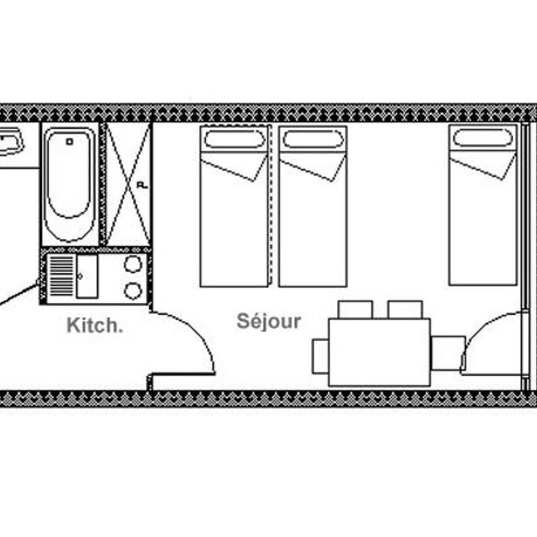 Studio lumineux avec balcon, Ski aux pieds, 4 pers - FR-1-344-945 - Studio - 2