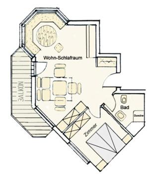 Alpenpension Elferblick- Zimmer- Appartements- Wellness - Apartment mit 1 Schlafzimmer - 11