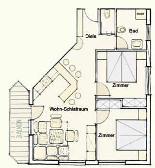 Alpenpension Elferblick- Zimmer- Appartements- Wellness - Apartment mit 2 Schlafzimmern - 5