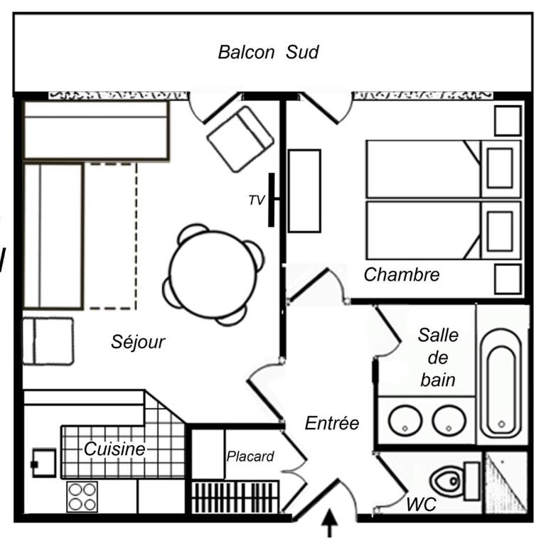 Appartement 2 pièces à Méribel pour 5 pers, balcon - FR-1-182-20 - Appartement (5 Adultes) - 7