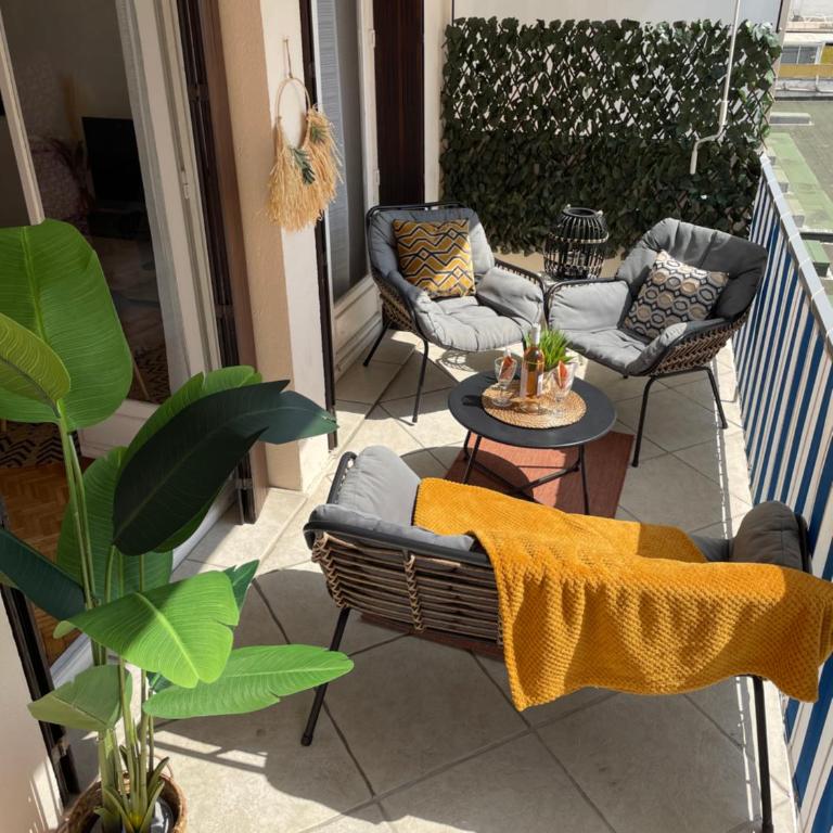 Terrasse plein sud, deux chambres double - Appartement 2 Chambres - 13