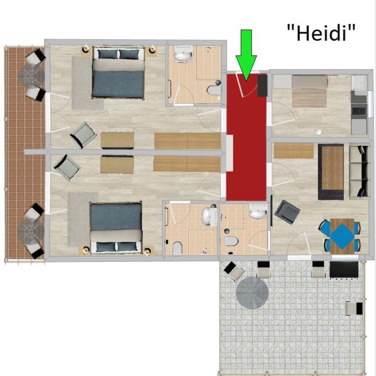 Ferienwohnungen am Schlossberg - Partner von Oberstaufen PLUS - Appartamento Trilocale con Balcone e Terrazza - 1
