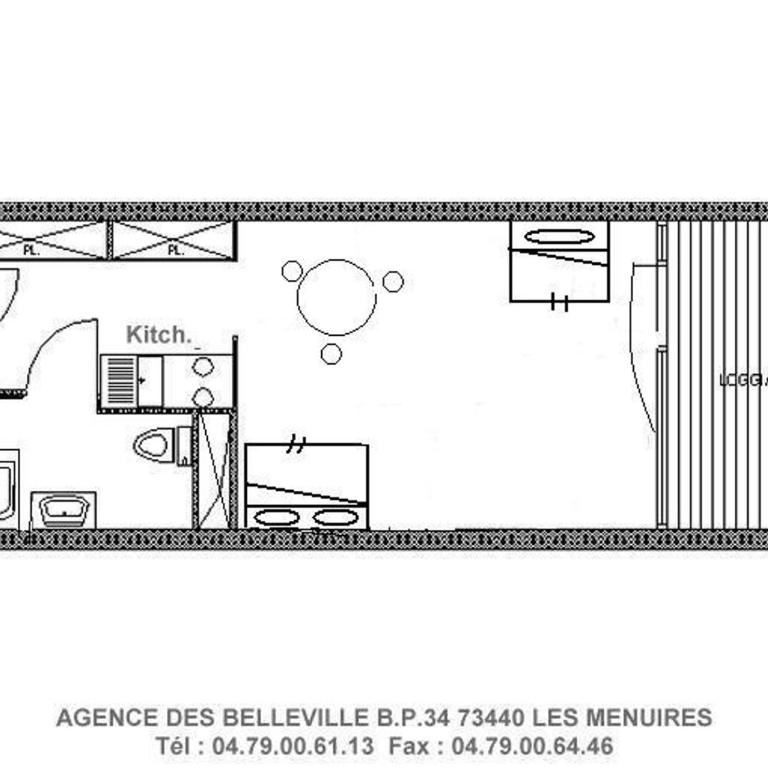 Studio lumineux au centre, balcon, 3 flocons Or - FR-1-344-930 - Studio - 7