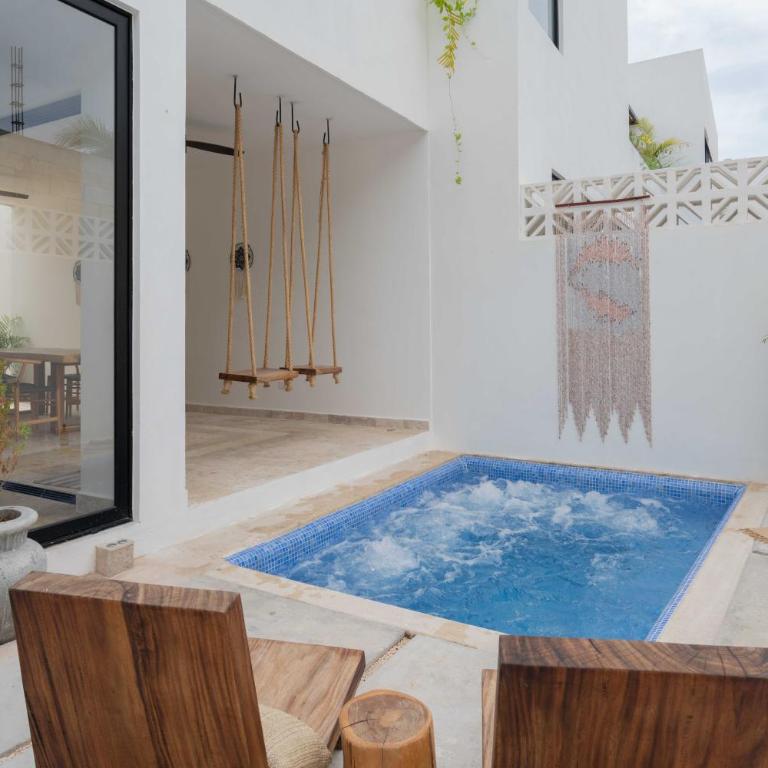 Tulum Cozy 3 Bedrooms Townhome-Centrally Located-Gated-WIFI - Apartamento Dúplex - 1