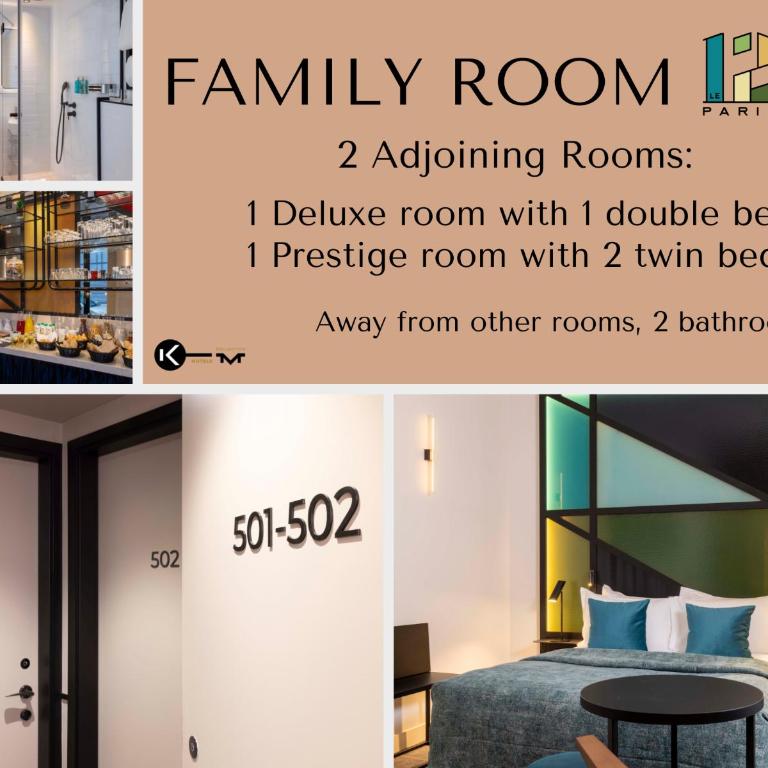 Le 12 Hôtel - Chambre Familiale avec Douche - 1