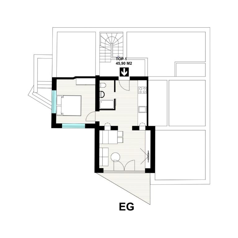 Garni Stefani - Apartment mit Gartenblick - 1