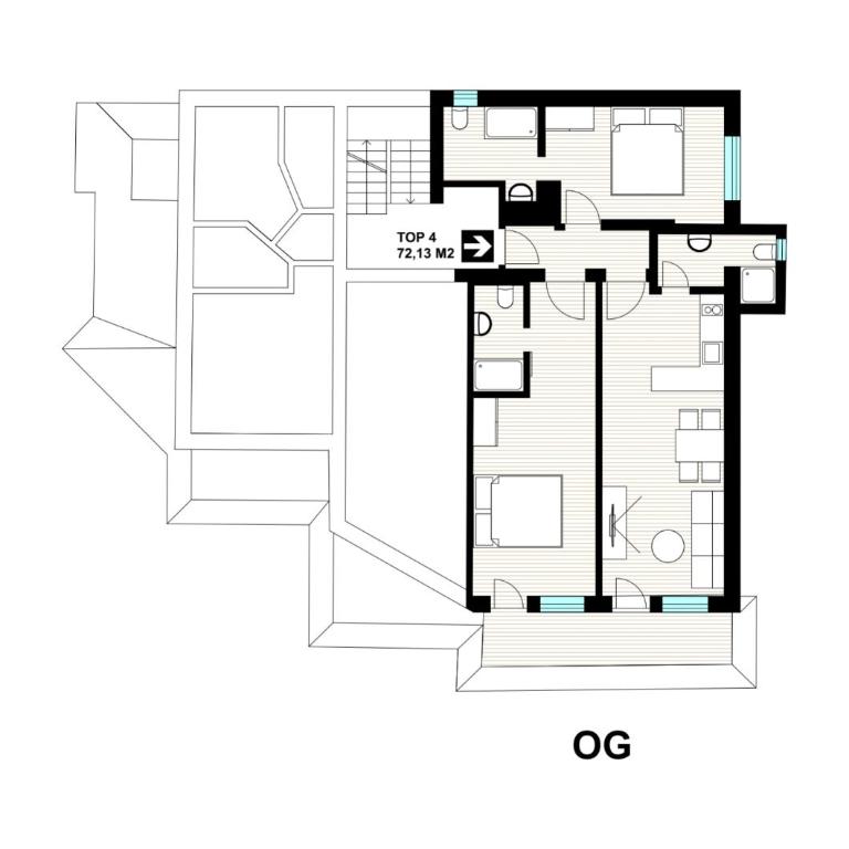 Garni Stefani - Apartment mit 3 Schlafzimmern - 3