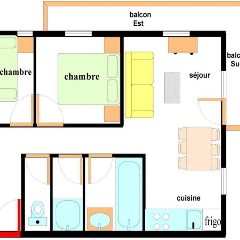 Appartement 6 pers. au pied des pistes avec Wi-Fi et parking - FR-1-508-78 - Appartement (6 Adultes) - 7