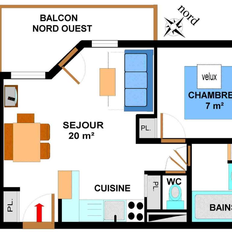 Appartement 4 pers à Val Cenis, au pied des pistes, parking, WIFI et balcon - FR-1-508-145 - Apartment (4 Adults) - 4